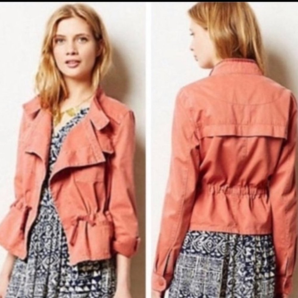 ANTHROPOLOGIE Hei Hei Coral Anorak Utility Jacket
